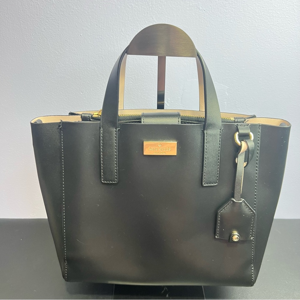 kate spade mini nelle putnam drive  black tote/crossbody